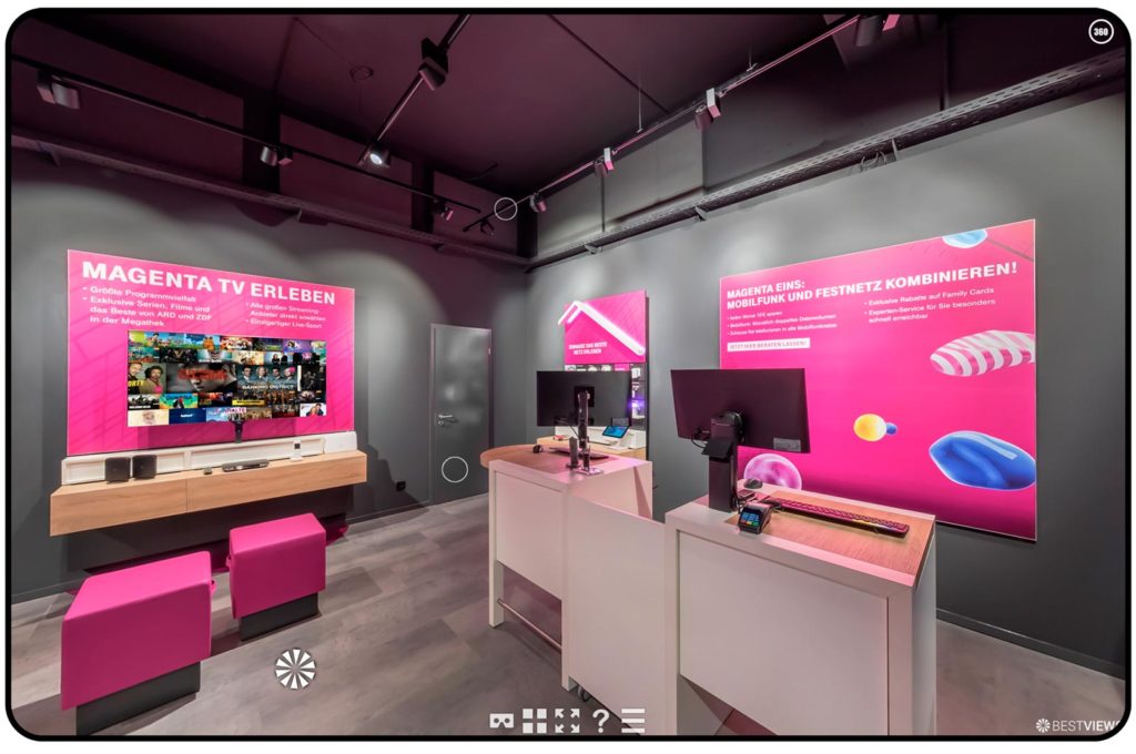 BESTVIEWS virtueller Rundgang Telekom Showroom Virtueller Rundgang Telekom Showroom