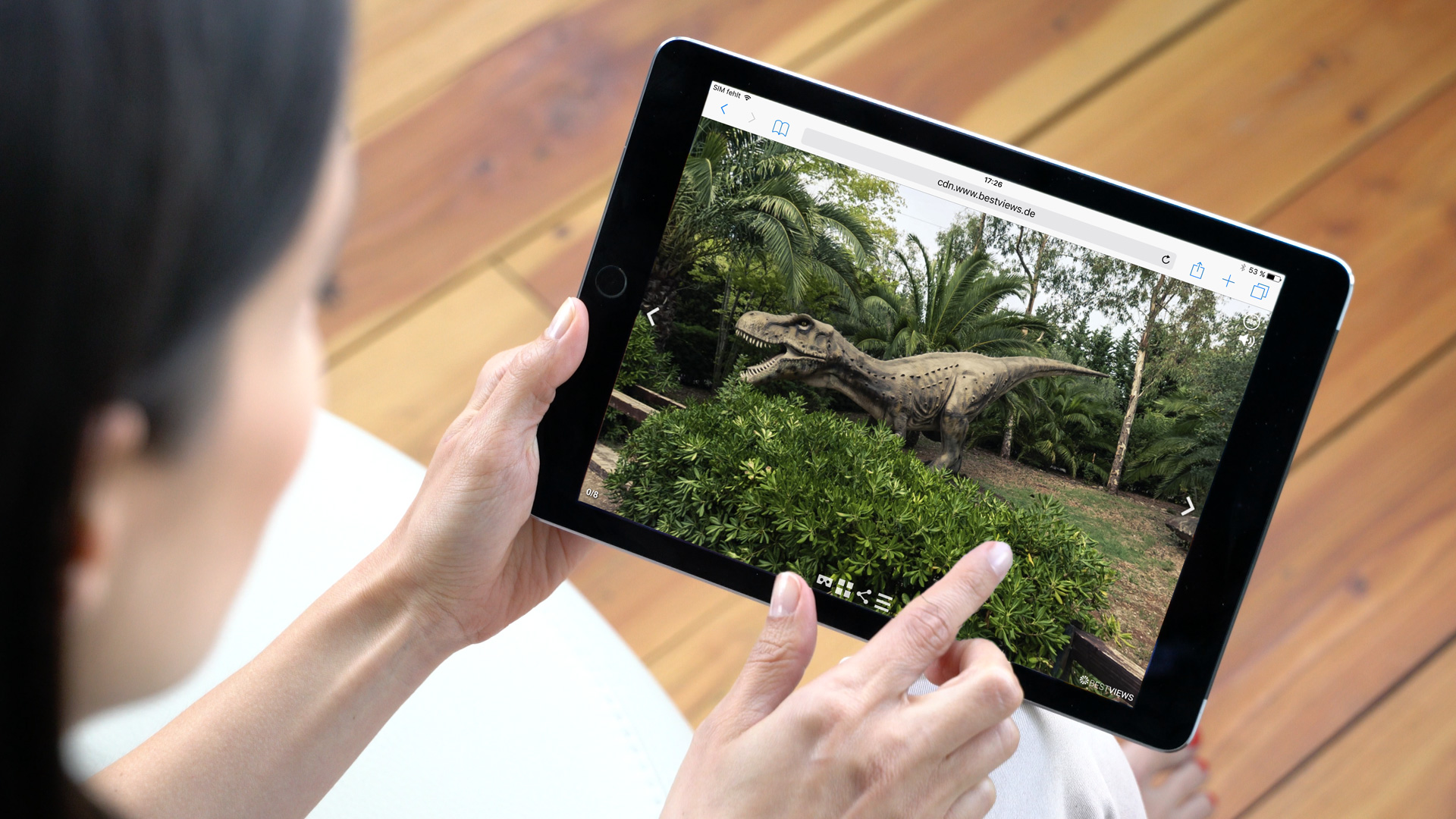 Bestviews-ipad-360-Grad-Dinospiel virtuelles 360 Grad Spiel Dinosaurier