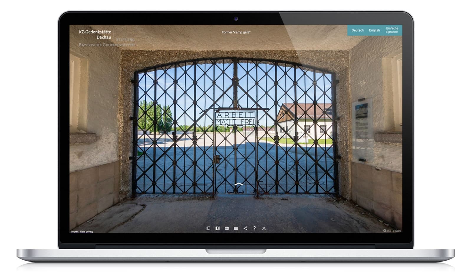 Arbeit macht frei-virtueller Rundgang KZ-Gedenkstätte Dachau 360° virtueller barrierefreier Rundgang KZ-Gedenkstätte Dachau