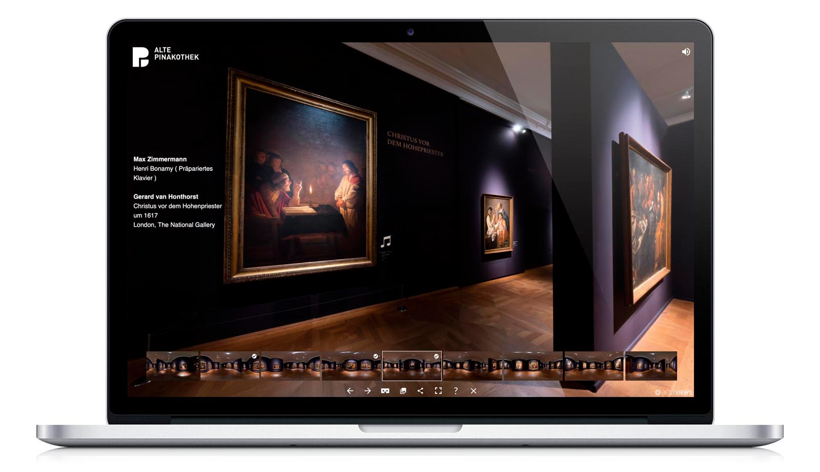 BESTVIEWS Virtueller Rundgang Ausstellung Museum Pinakothek-Caravaggio Virtuelle Rundgang Ausstellung Museum