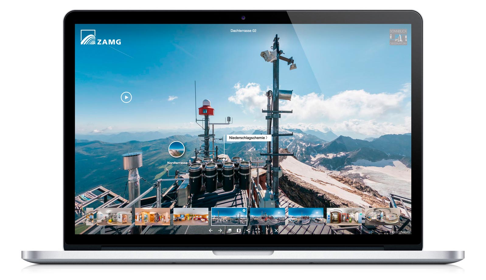 BESTVIEWS virtueller Rundgang Forschung Virtueller Rundgang Forschung Zamg Sonnblick