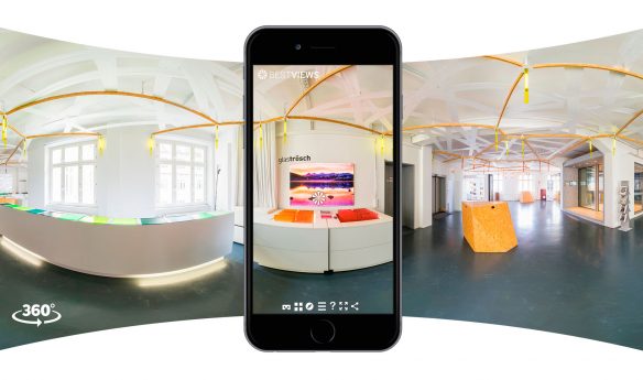 virtuelle Tour Designerwerkstatt Smartphone virtuelle Tour in 360 Grad Designerwerkschau mit dem Smartphone erleben